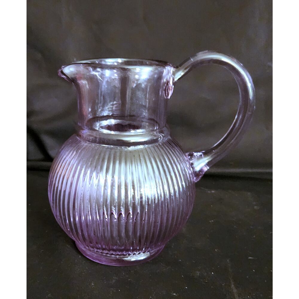 TELEFLORA GIFTS Lavender 6 1/4" Pitcher/Vase Ribbed-"C" Handle